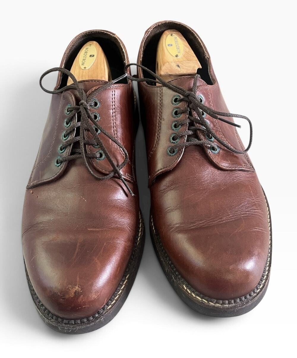 H.S Trask Bison Authentic Leather Oxford Shoes Mens Size 12 Made in USA Lace Up